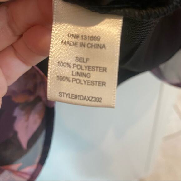 Thirty/Thirty Iridescent Floral Babydoll Puffy Sleeves Ruffle Top Sz Large - Picture 10 of 10